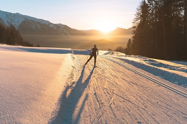 Langlaufen in der Region Seefeld - Sonnenuntergang in Moesern-Buchen (3) (1)